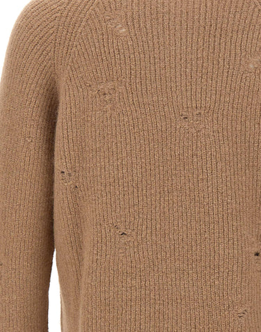 LANEUS Maglia in misto alpaca BROWN Uomo 