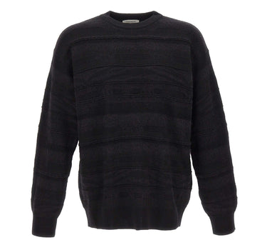 LANEUS Maglia in misto lana BLACK Uomo 