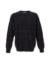 LANEUS Maglia in misto lana BLACK Uomo 