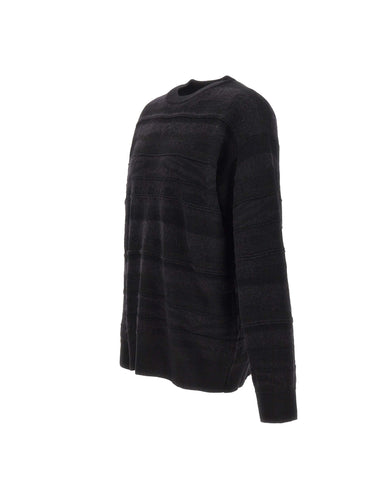 LANEUS Maglia in misto lana BLACK Uomo 