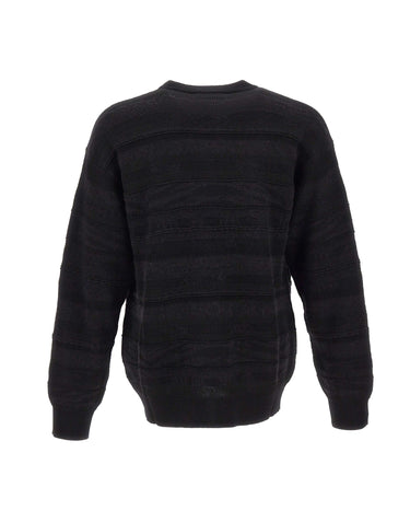 LANEUS Maglia in misto lana BLACK Uomo 