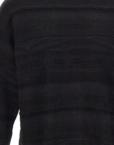 LANEUS Maglia in misto lana BLACK Uomo 