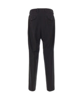 LANEUS Pantaloni larghi in lana BLACK Uomo 