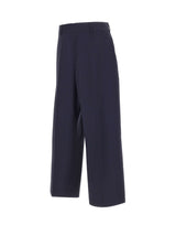 LANEUS Pantaloni in lana vergine BLUE Uomo 