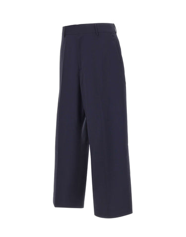 LANEUS Pantaloni in lana vergine BLUE Uomo 