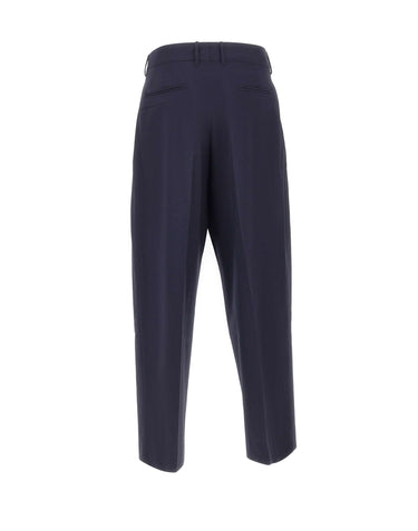 LANEUS Pantaloni in lana vergine BLUE Uomo 