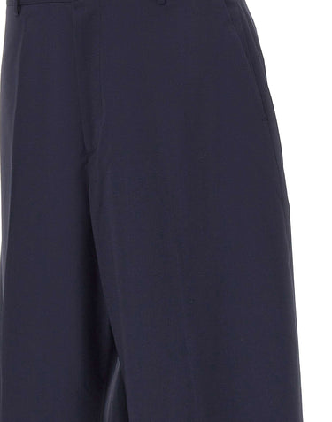 LANEUS Pantaloni in lana vergine BLUE Uomo 