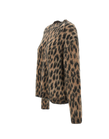 LANEUS Maglia animalier in misto alpaca MULTICOLOR Donna 