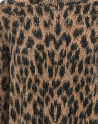 LANEUS Maglia animalier in misto alpaca MULTICOLOR Donna 