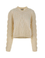 LANEUS Maglia in misto lana e alpaca WHITE Donna 