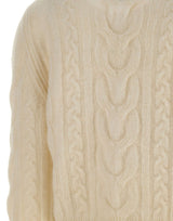 LANEUS Maglia in misto lana e alpaca WHITE Donna 