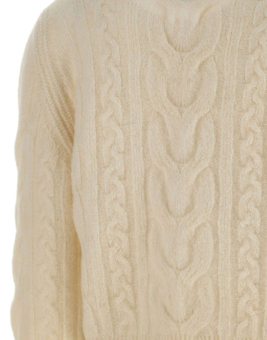 LANEUS Maglia in misto lana e alpaca WHITE Donna 