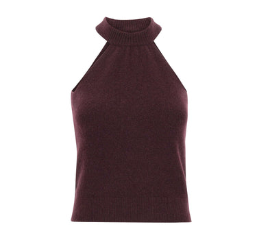 LANEUS Top in cashmere e seta RED Donna 