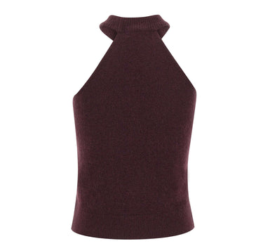 LANEUS Top in cashmere e seta RED Donna 