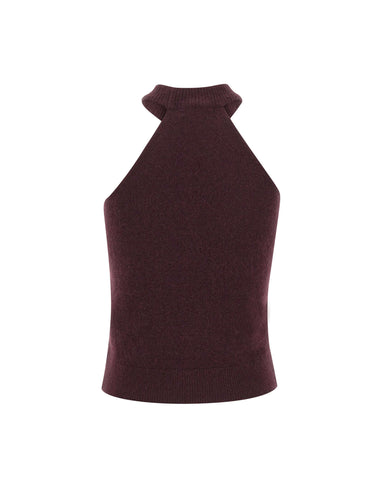 LANEUS Top in cashmere e seta RED Donna 