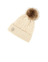 LIU-JO Cappello in maglia con pompon WHITE Donna 
