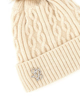 LIU-JO Cappello in maglia con pompon WHITE Donna 