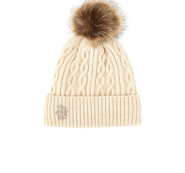 LIU-JO Cappello in maglia con pompon WHITE Donna 