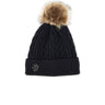 LIU-JO Cappello in maglia con pompon BLACK Donna 