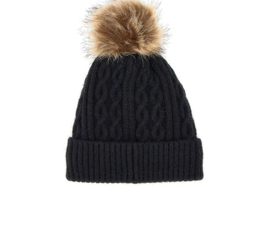 LIU-JO Cappello in maglia con pompon BLACK Donna 