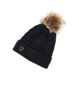 LIU-JO Cappello in maglia con pompon BLACK Donna 