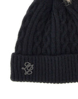 LIU-JO Cappello in maglia con pompon BLACK Donna 