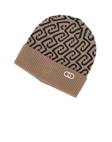 LIU-JO Berretto con logo jacquard MULTICOLOR Donna 
