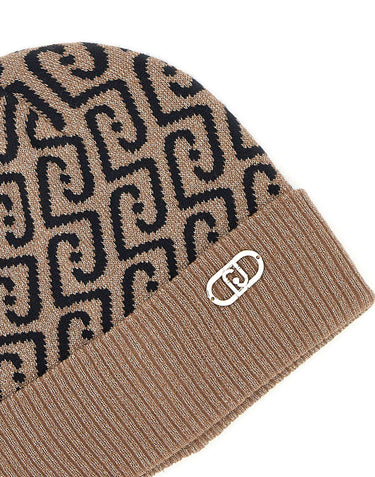 LIU-JO Berretto con logo jacquard MULTICOLOR Donna 