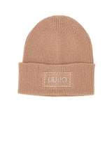 LIU-JO Berretto con logo di strass BROWN Donna 