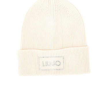 LIU-JO Berretto con logo di strass WHITE Donna 