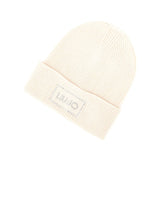 LIU-JO Berretto con logo di strass WHITE Donna 