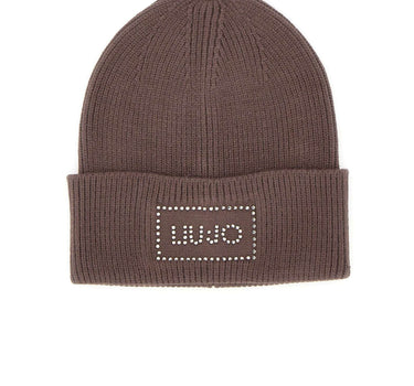 LIU-JO Berretto con logo di strass BROWN Donna 