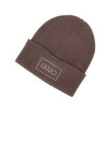 LIU-JO Berretto con logo di strass BROWN Donna 