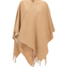 LIU-JO Poncho con logo embossed BROWN Donna 