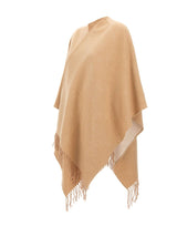 LIU-JO Poncho con logo embossed BROWN Donna 