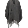 LIU-JO Poncho con logo embossed GREY Donna 