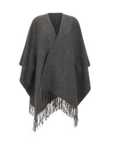 LIU-JO Poncho con logo embossed GREY Donna 