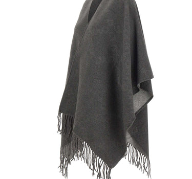 LIU-JO Poncho con logo embossed GREY Donna 