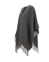 LIU-JO Poncho con logo embossed GREY Donna 