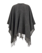 LIU-JO Poncho con logo embossed GREY Donna 