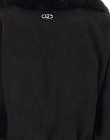 LIU-JO Poncho in eco montone BLACK Donna 