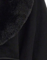 LIU-JO Poncho in eco montone BLACK Donna 