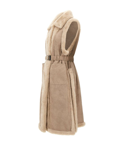 LIU-JO Smanicato in eco montone BEIGE Donna 