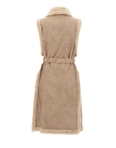 LIU-JO Smanicato in eco montone BEIGE Donna 