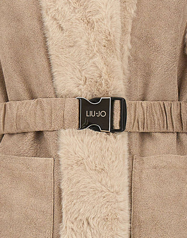 LIU-JO Smanicato in eco montone BEIGE Donna 
