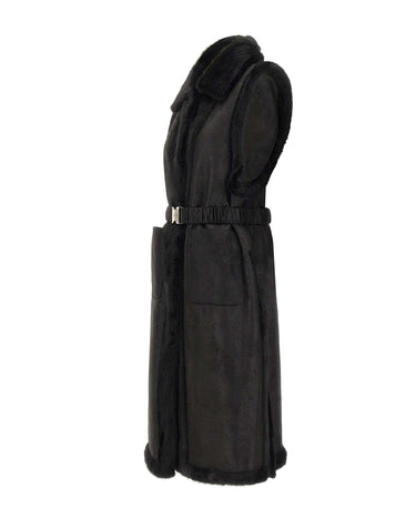 LIU-JO Smanicato in eco montone BLACK Donna 