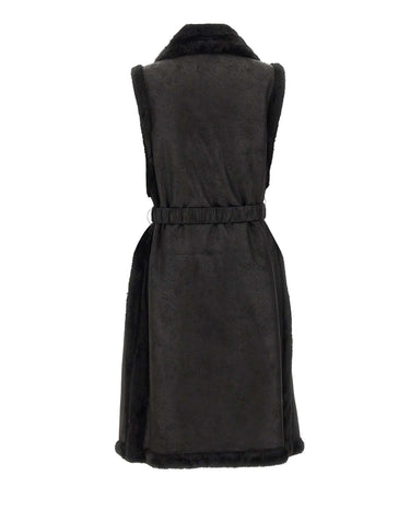LIU-JO Smanicato in eco montone BLACK Donna 
