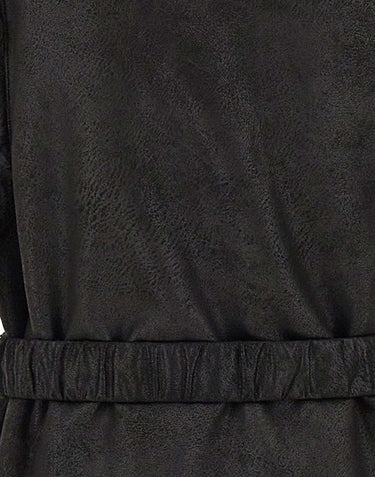 LIU-JO Smanicato in eco montone BLACK Donna 