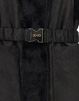 LIU-JO Smanicato in eco montone BLACK Donna 