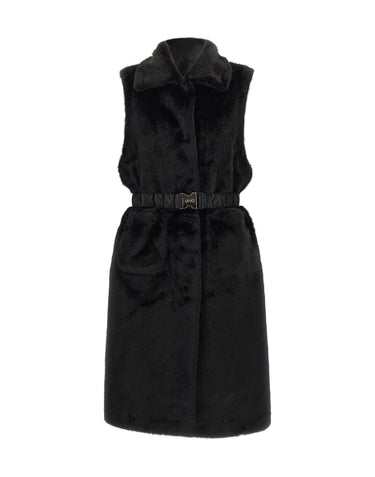 LIU-JO Smanicato in eco montone BLACK Donna 